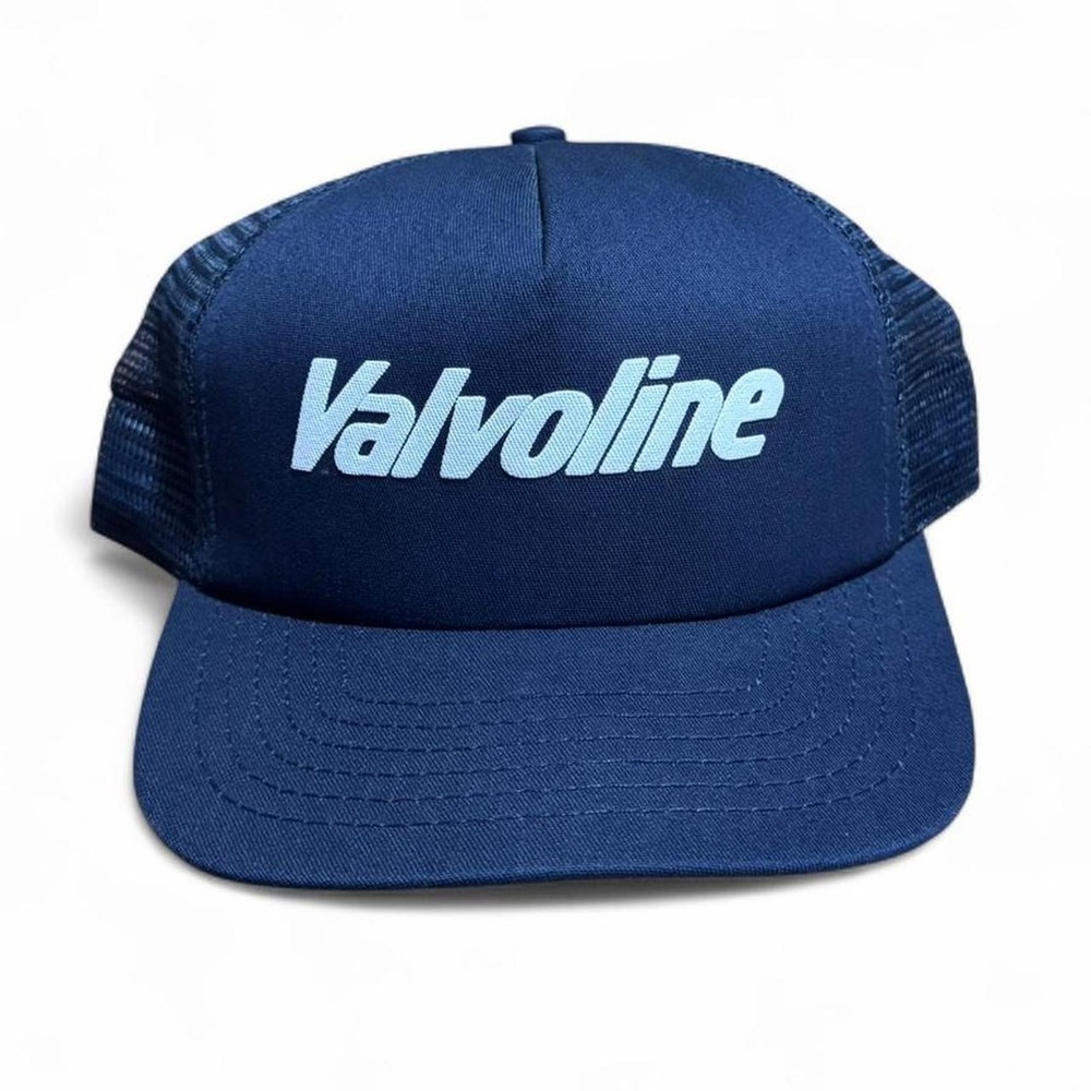 Vintage Navy Blue Valvoline Trucker Mesh SnapBack Hat OSFA